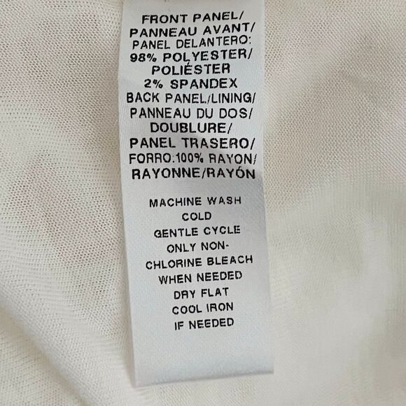 LOFT White Sleeveless Blouse With Crochet Overlay   Size M - Picture 4 of 4